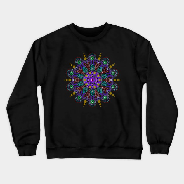 Ornate Metallic Mandala Crewneck Sweatshirt by Jane Izzy Designs